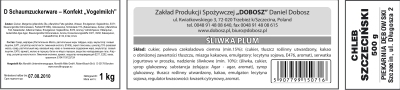 etykiety samoprzylepne zastępcze, cięte - na produkty